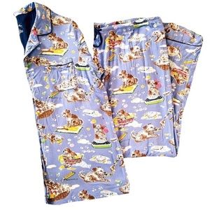 2/$35 Nick & Nora Puppy Dog Bubble Bath PJ Set